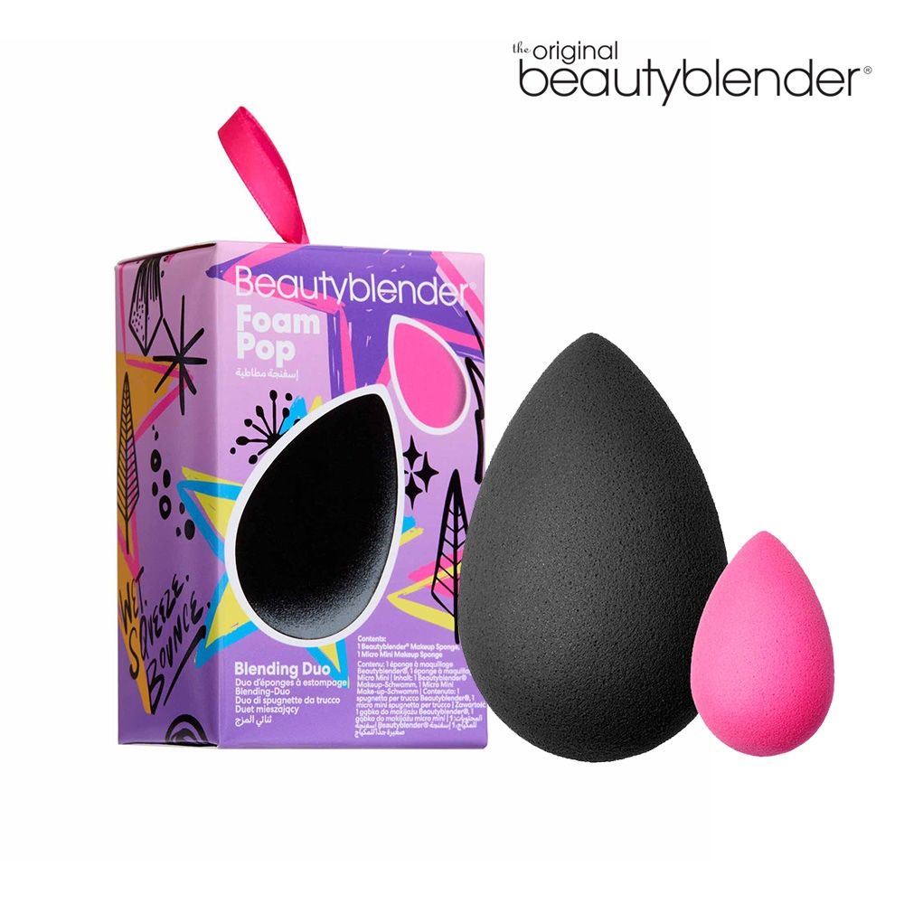 beautyblender 原創美妝蛋-節慶玩美雙蛋組-原創美妝蛋-晶鑽黑+原創美妝蛋-迷你粉