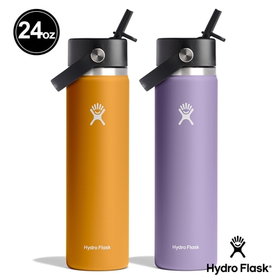 Hydro Flask 官方旗艦 24oz/709ml 寬口 吸管 真空 保溫瓶 針葉綠 保冰 保溫 方便飲用 無毒保溫瓶 大容量
