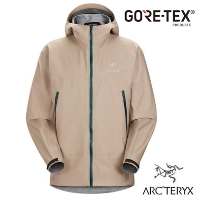 【ARCTERYX 始祖鳥】男 Beta Gore-Tex 防風防水透氣連帽外套 X000005599-29090 柳條褐
