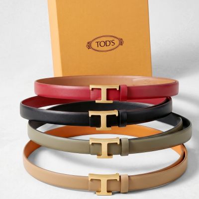 TOD S Timeless 20mm 雙面用牛皮腰帶-多色可選