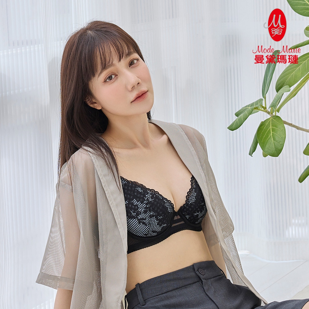 曼黛瑪璉 V極線集中內衣 B-C罩杯(黑)
