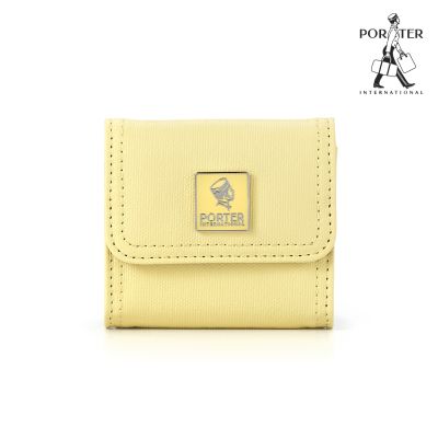 PORTER INTERNATIONAL - 復古品味MORI零錢包 - 鵝黃色