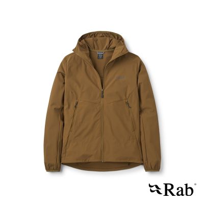 【RAB】Borealis Hoody 彈性防風透氣連帽外套 橡木棕 男款 #QWS76