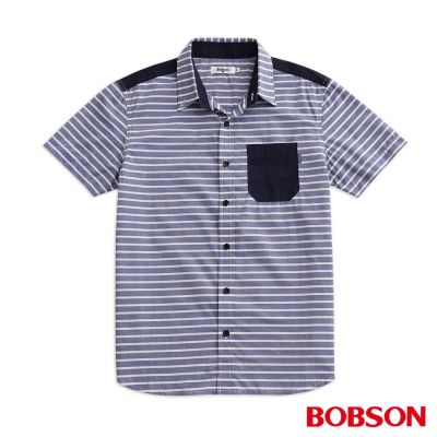 BOBSON 男款橫條紋襯衫(25003-53)