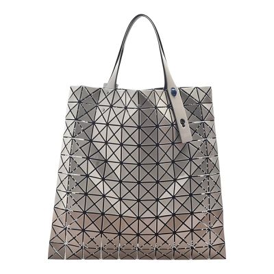 ISSEY MIYAKE 三宅一生 BAOBAO PRISM 系列 10X10雙色亮面手提包(淺米/米色)