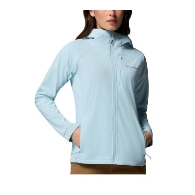 【Columbia 哥倫比亞】女款-防潑水軟殼外套-Trailborne Softshell-晴空藍(UWR24230HO/KS)