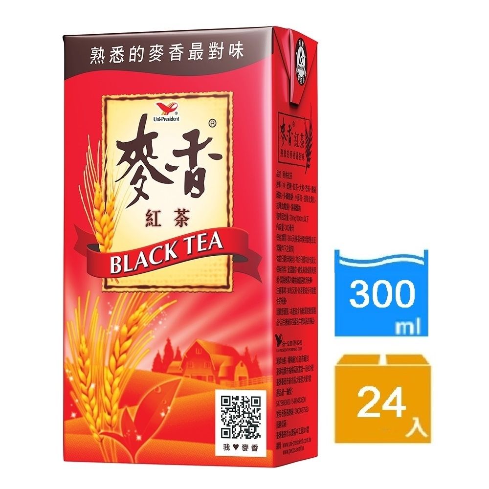 統一 麥香紅茶(300mlx24入/箱)
