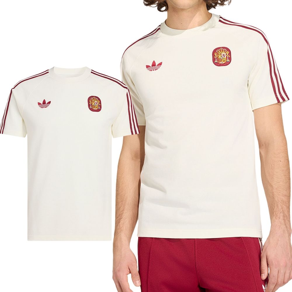 Adidas FEF OG Tee 男款白色世界盃西班牙上衣世足賽單面針織足球運動短