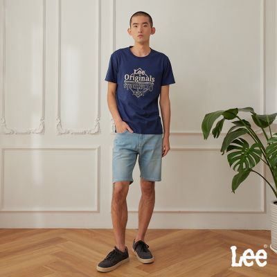 Lee 男款 901 牛仔短褲 中藍洗水