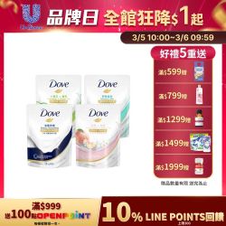 多芬 柔膚沐浴露補充包6入