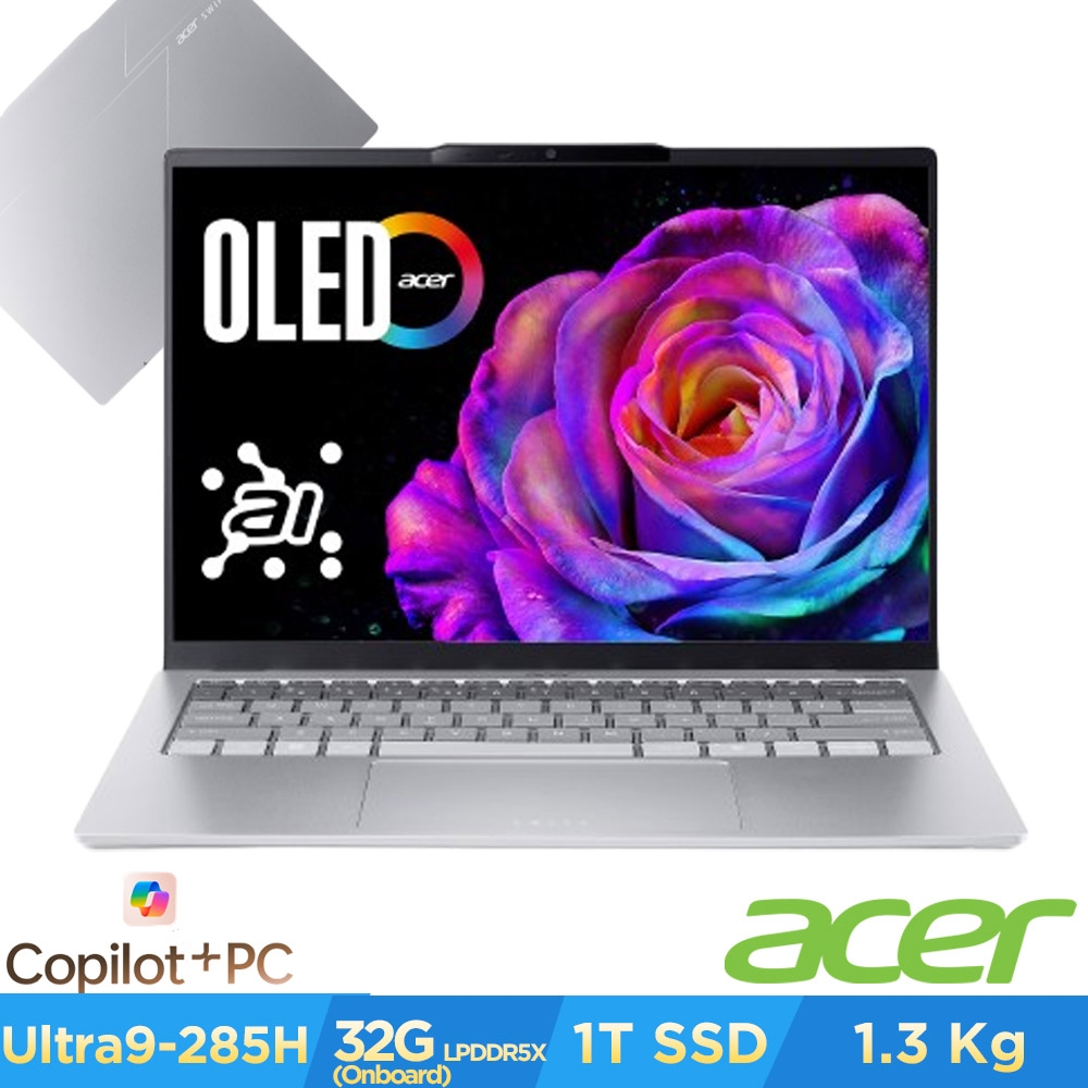 Acer 宏碁Swift Go SFG14-74-97UR 14吋Copilot+ PC AI 輕薄筆電(CU9