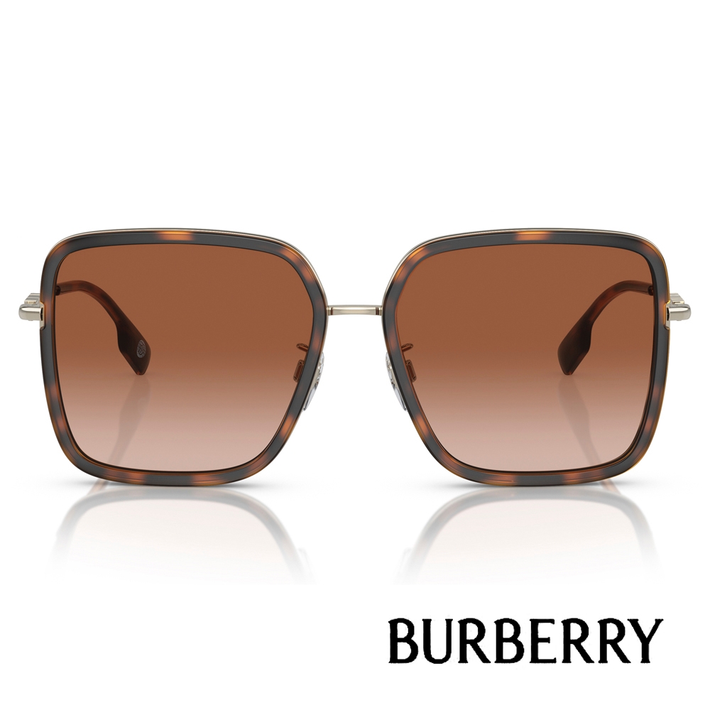BURBERRY 大方框漸層色太陽眼鏡/琥珀金棕漸層鏡片#B3145D 110913-58mm