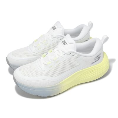 Skechers 慢跑鞋 Go Run Supersonic Max 女鞋 白 黃 厚底 緩衝 弧形大底 172086WLBY