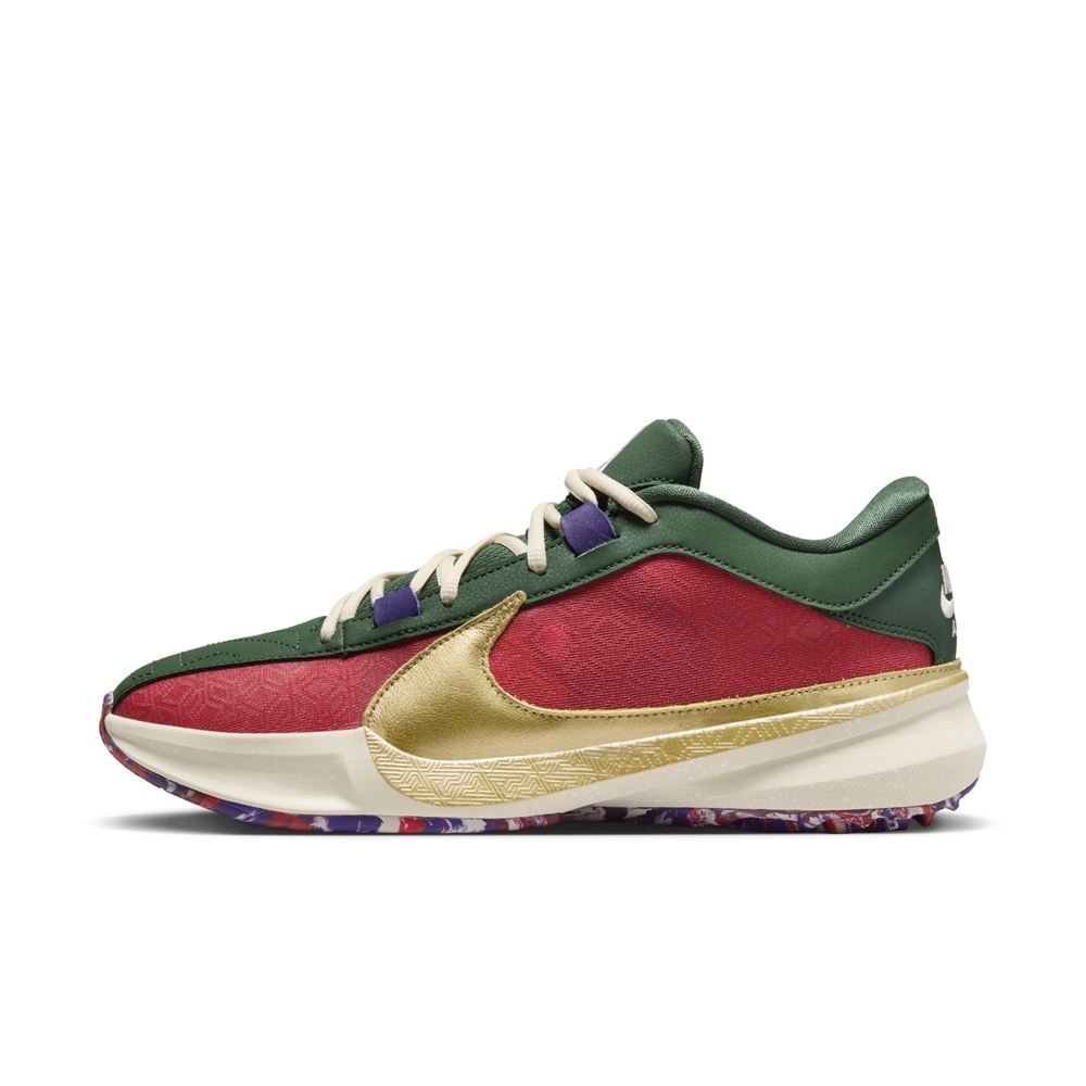 NIKE ZOOM FREAK 5 EP 男籃球鞋-紅綠金-DZ2945600 | 籃球鞋