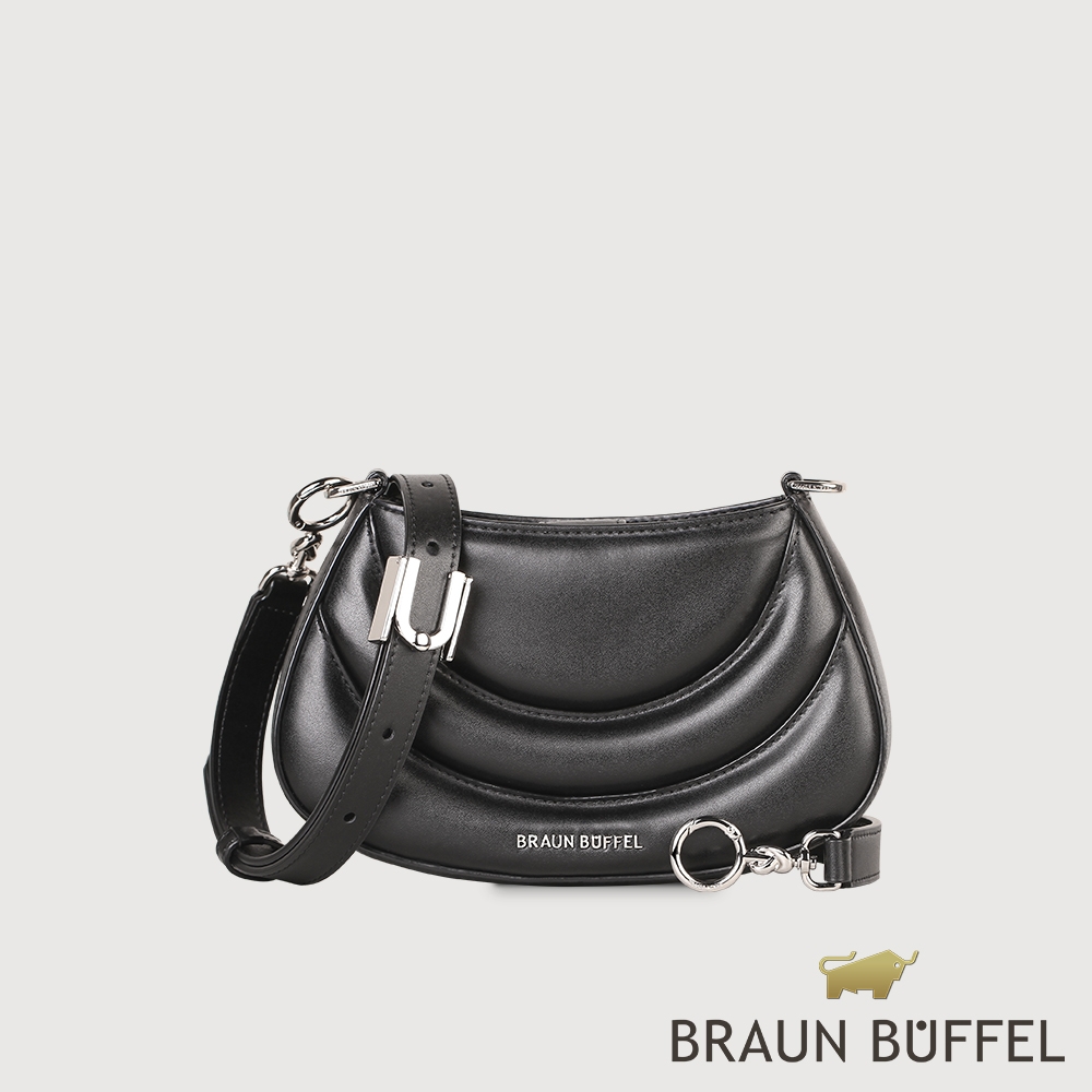 【BRAUN BUFFEL 德國小金牛】台灣總代理 賽諾琳 肩包-黑色/BF831-26-BK