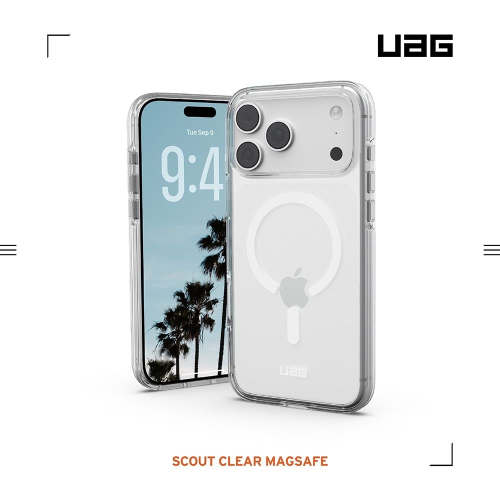 UAG iPhone 18/17 Pro/Pro Max 磁吸耐衝擊極簡保護殼-透明(支援MagSafe 手機殼)