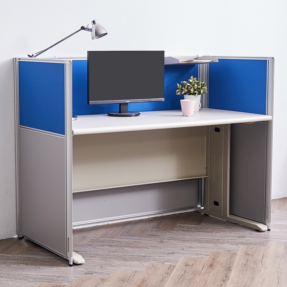 StyleWork 羽田二層120x70辦公桌+屏風組寬120x深70x高111cm | 桌寬91