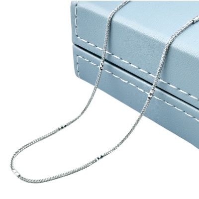 【世紀白金】Pt950鉑金項鍊 AB拼接鍊 歐美時尚 不對稱方格鍊 造型鎖骨鍊 生日禮物