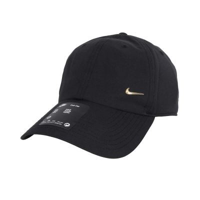 NIKE 棒球帽-台灣製 防曬 遮陽 鴨舌帽 帽子 FB5372-011 黑金