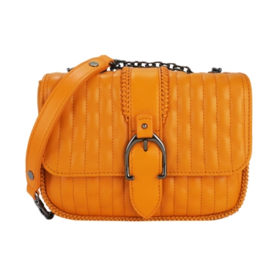 LONGCHAMP AMAZONE 系列鍊帶荷蓬斜背包(迷你/橙)