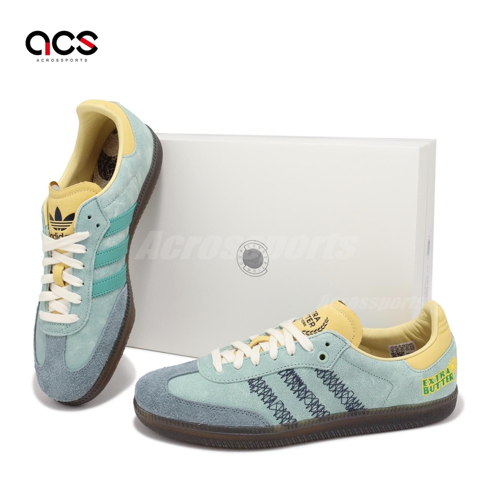 adidas gazelle silver green womens Adidas x Wales Bonner Mens Samba Shoes  Extra Butter