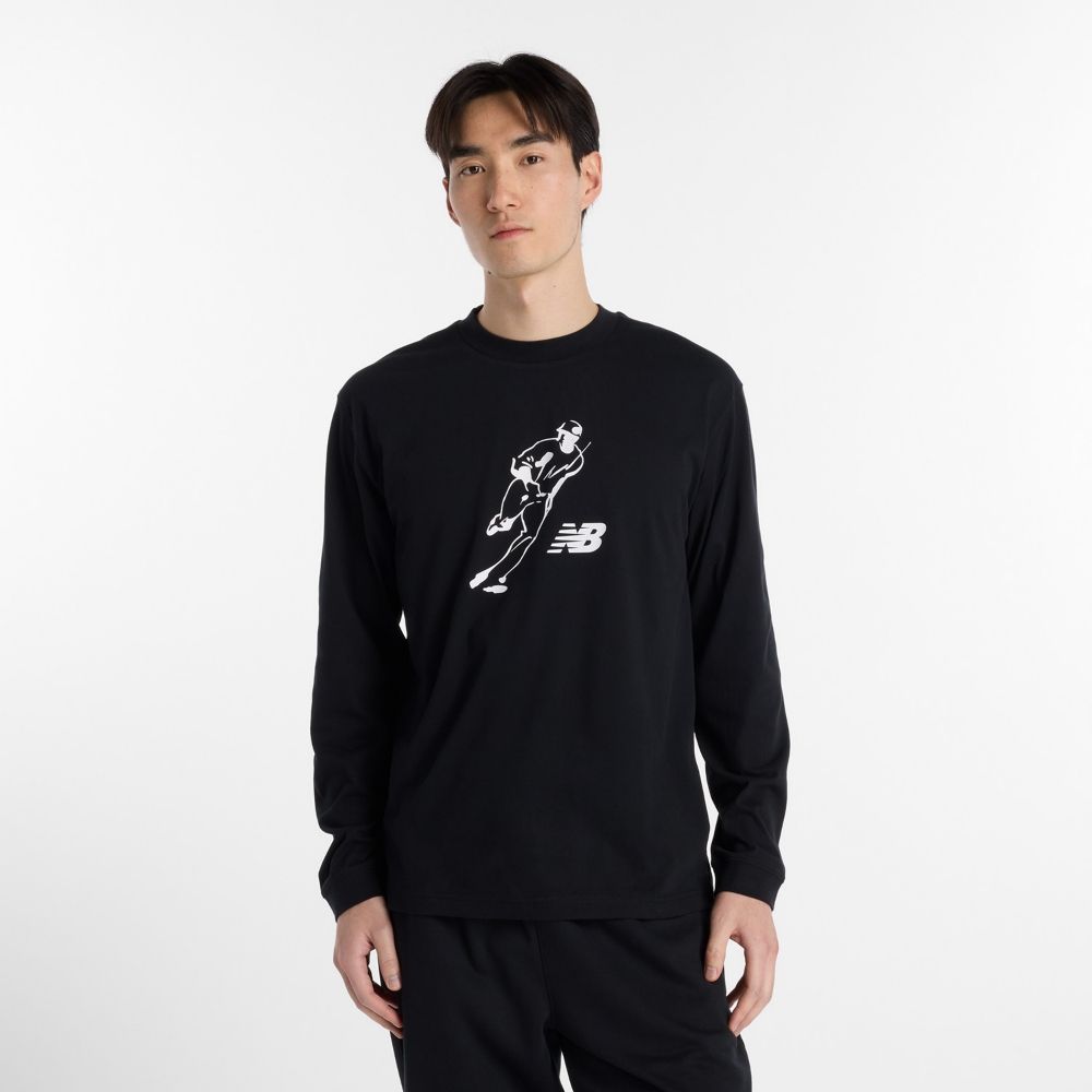 New Balance】大谷翔平x長袖上衣_男性_黑色_MT6129GVBK | New Balance