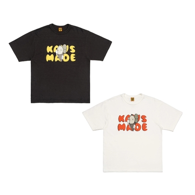 Kaws x Human Made 胸前人偶文字白色/黑色限定款T恤上衣XX27TE014
