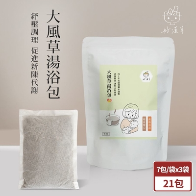好漢草 大風草湯浴擦澡包15g 7包/袋x3袋(草本漢方)