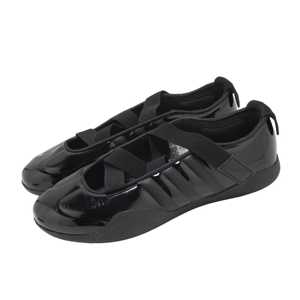 adidas x CH X EDC 聯名休閒鞋 Taekwondo 女鞋 黑 亮皮 跆拳道鞋 陳冠希 愛迪達 KK1395