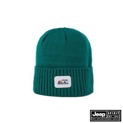 JEEP 山形品牌LOGO亮彩毛帽-綠色