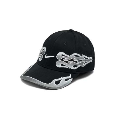 Nike Club OG Flame Cap 硬頂帽 老帽 帽子 火焰 刺繡 黑色 IH9258-010 [台灣現貨]
