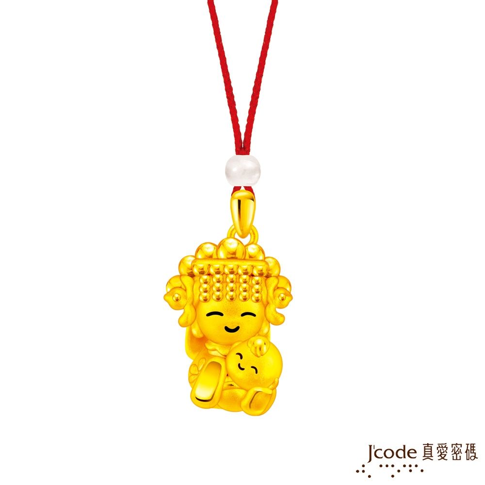 J'code真愛密碼金飾 白沙屯  媽祖ㄟ因仔硬金墜子 送項鍊
