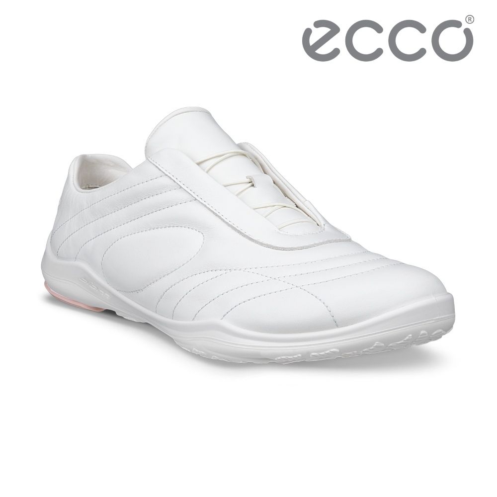 ECCO Biom Lite TR W 健步輕巧簡約皮革休閒鞋 女鞋 白色