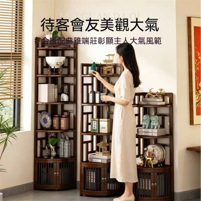 轉角置物架客廳靠牆三角櫃茶室拐角茶櫃多層博古架| 書櫃/置物櫃寬15