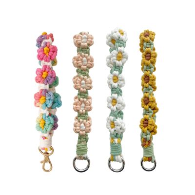 Timo 時尚多功能 七彩花花手工編織短繩/手機繩 (隨機色)