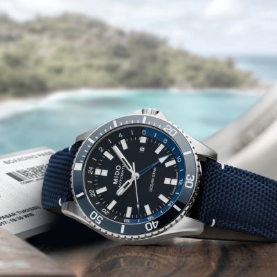 MIDO美度 官方授權 OCEAN STAR海洋之星 GMT潛水機械腕錶 錶 手錶 送禮 44mm/M0266291705100