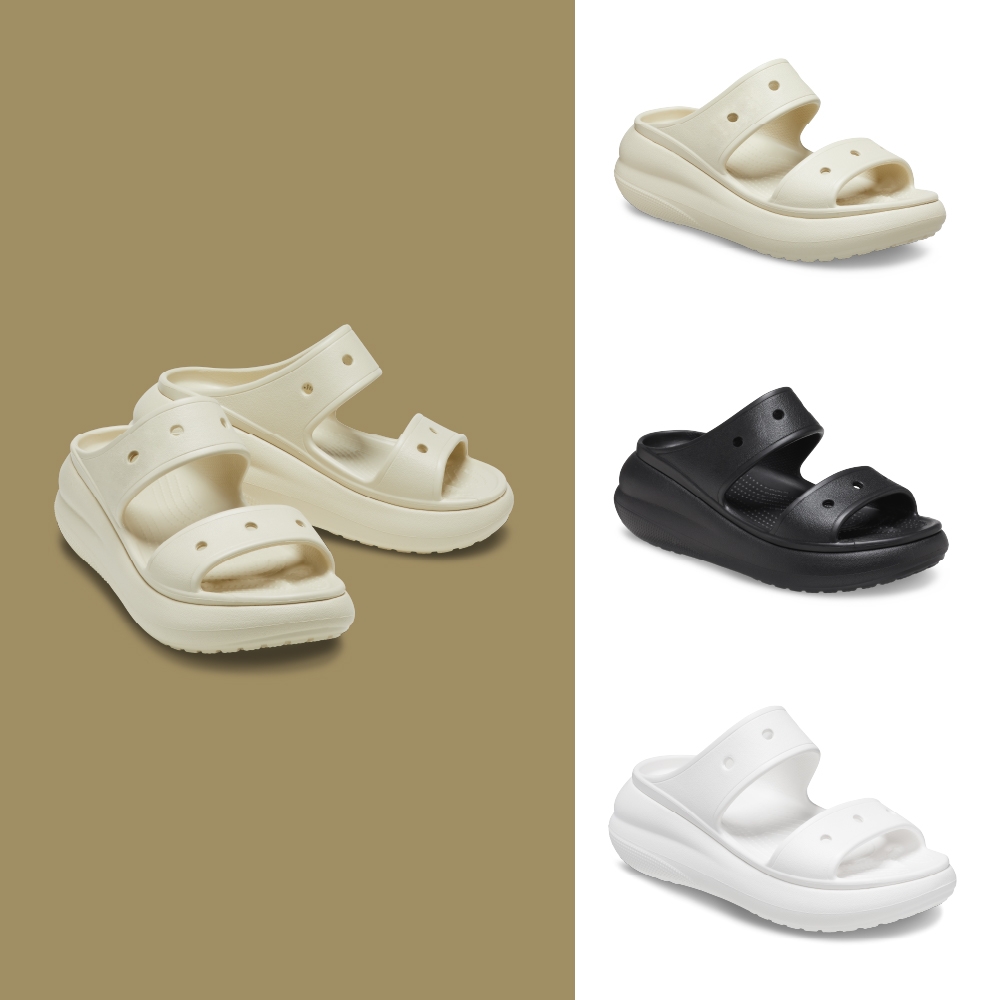 Crocs 卡駱馳 (中性鞋) 經典泡芙涼鞋-207670 (黑色)