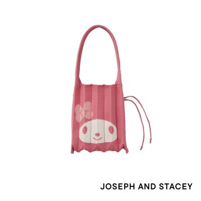 JOSEPH AND STACEY三麗鷗聯名針織百褶包-小-美樂蒂龐克桃