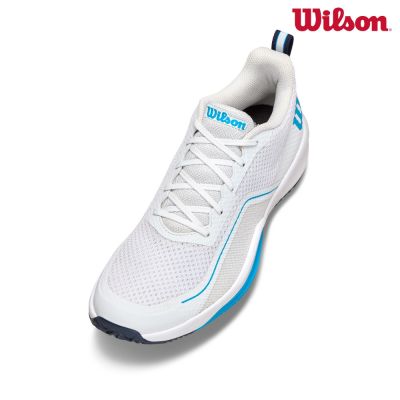 【Wilson威爾森】男款 網球鞋 RUSH PRO LITE (寬楦 / 輕量 / 穩定支撐)-白色/原子藍