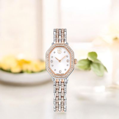 SWAROVSKI 施華洛世奇 Dextera Octagon 永恆優雅璀璨腕錶 女錶 手錶 禮物-5715521