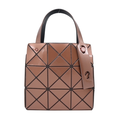 ISSEY MIYAKE 三宅一生 BAOABO 金屬光CARAT 3x3立體手提包-棕