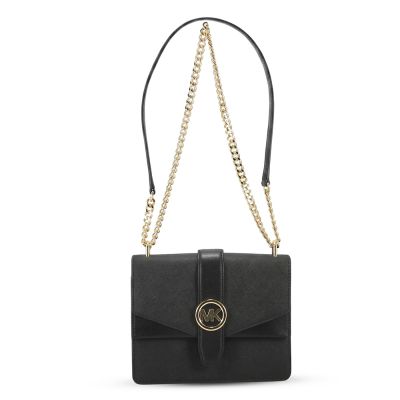 Michael Kors  GREENWICH金屬鍊帶防刮上掀肩背/斜背包(金35S5SGRC1L)