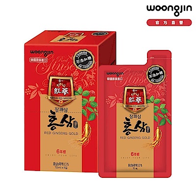 韓國熊津 任選-紅蔘飲x8入(70ml/入)x2