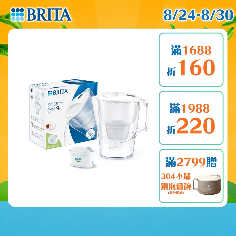 【BRITA官方】Aluna愛奴娜濾水壺 3.5L(含MAXTRA PRO濾芯 全效型x1)