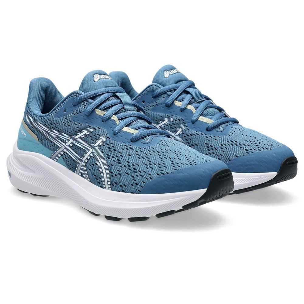 asics 亞瑟士運動鞋童鞋女鞋大童GT-1000 13 GS 藍綠1014A343-410