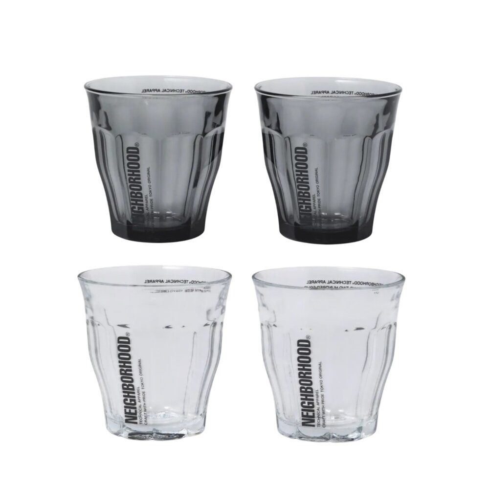 Neighborhood Logo Duralex Glass Set Clear 玻璃杯二入一組咖啡