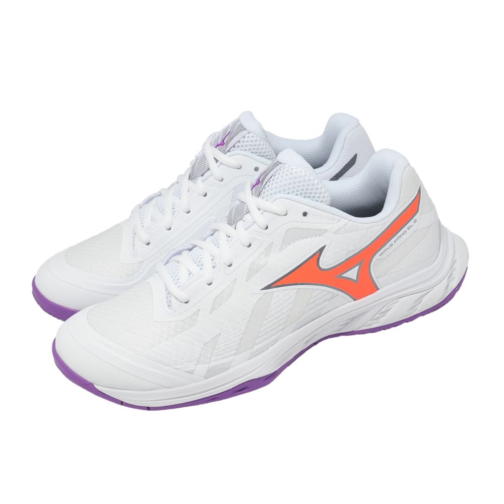 Mizuno 美津濃羽球鞋Wave Fang EL 2 寬楦男鞋女鞋白回彈緩震71GA2423