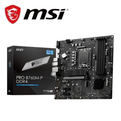 微星 PRO B760M-P DDR4 主機板+微星 Vigor Gk50 Low Profile 電競鍵盤