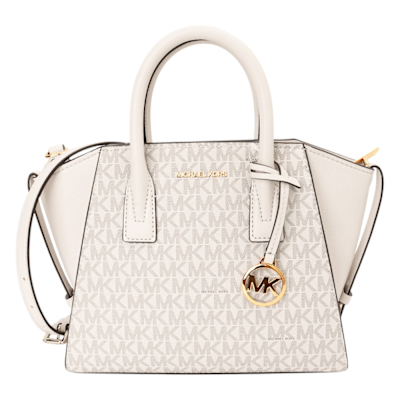 MICHAEL KORS 滿版防刮PVC 皮革兩用包(米白)中