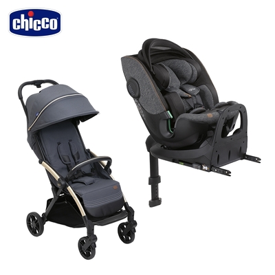 chicco官方直營-Goody XPlus魔術瞬收手推車+Bi-Seat 全能i-size安全汽座Air版
